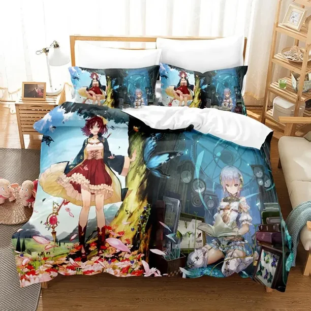 Atelier Sophie The Alchemist of the Mysterious Book Bedding Set Boys Girls Duvet Cover Pillowcase Bed Kids Adult Bed Sheets