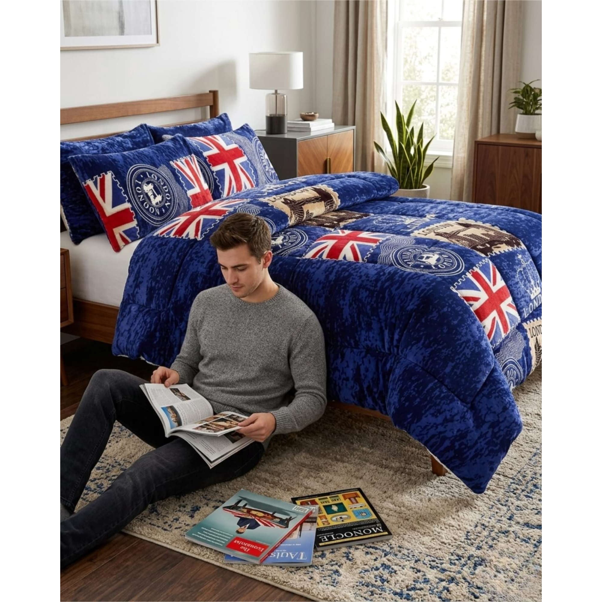 Myl Todo Hogar - Plumón Térmico 2 Plazas Plush Y Chiporro Extra Cálido Invierno