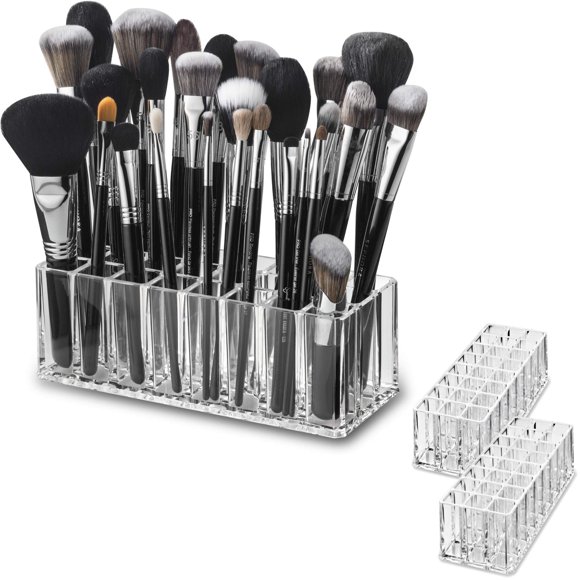 Organizador de brochas de maquillaje y belleza de Alegory Acrylic, 24 espacios