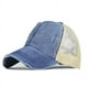 thumbnail image 1 of Unisex Washed Baseball Cap: Distressed Ripped Criss Cross Ponytail Hat - Adjustable Casual Style for Men & Women, 1 of 5