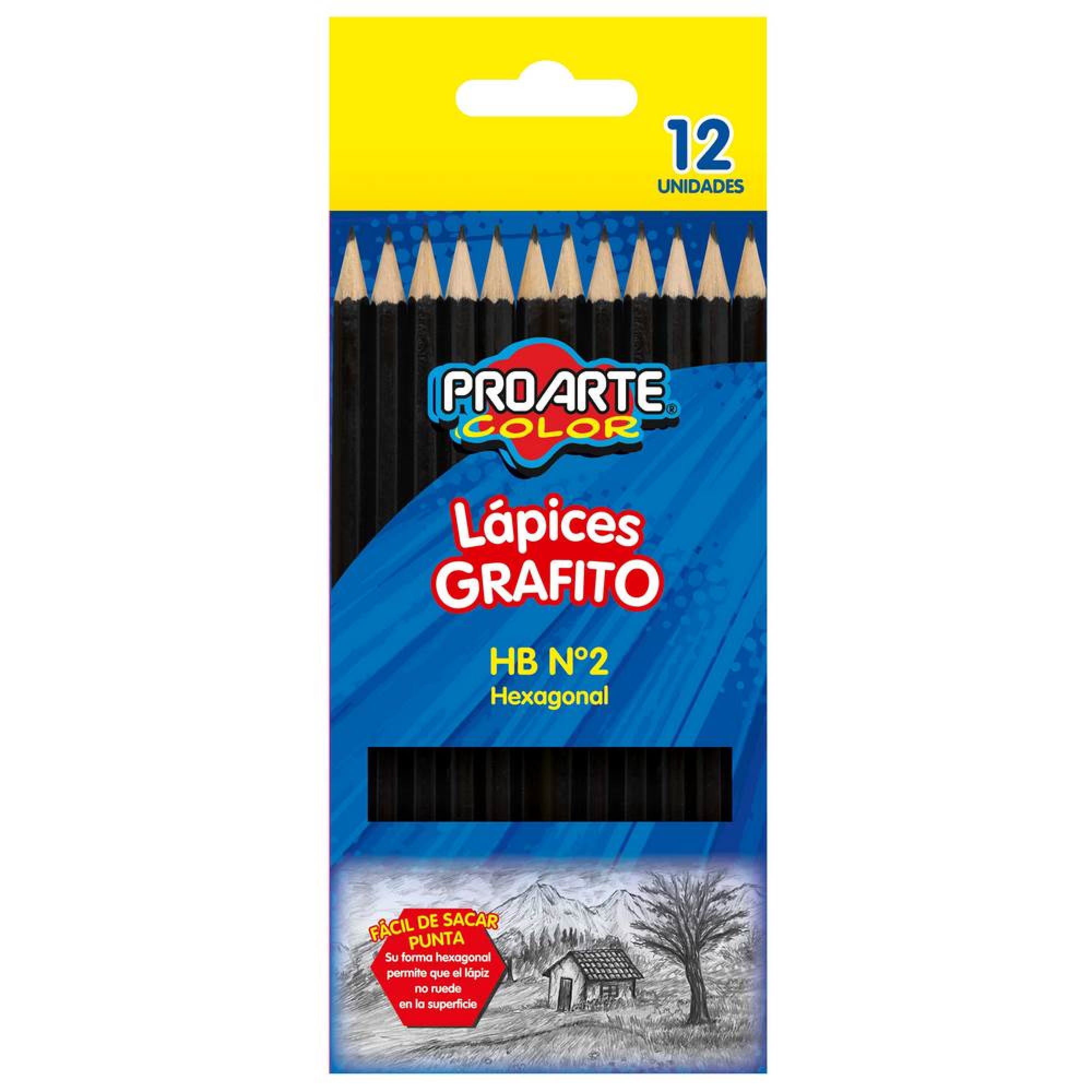Lápices Grafito Hexagonal 12 Un Proarte