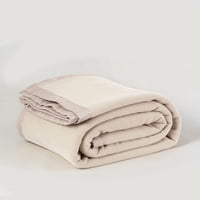 Frazada Polar Borde Satin Linea Hotel King Crudo