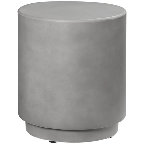Mesa auxiliar redonda HOMCOM con acabado de concreto 37 x 37 x 43 cm