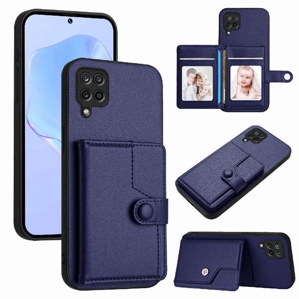 FOXDOCK Funda para SAMSUNG Galaxy A12 con Bloqueo RFID - Diseño Elegante con Cierre de Botón