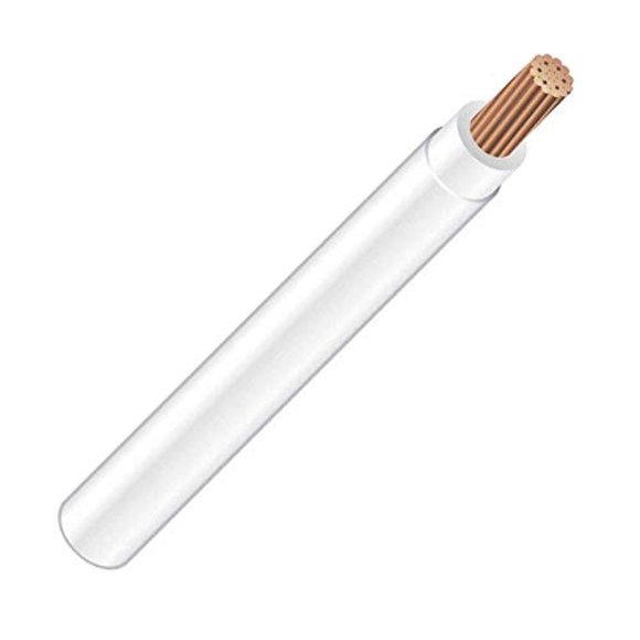 Cable de Construcción de Cobre Blanco THHN 2 AWG – 7,6 m (Stock Wire)