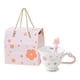 thumbnail image 5 of 2 Piezas Taza de Café Taza de Cacao Taza de Flores Vaso de Cerámica con Cuchara de Cerámica Robusta Y Diseño Floral Adecuado para Regalos de Cumpleañ Blanco, 5 of 5