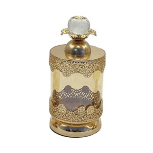 Bothyi - Tarro De Cristal De Lujo Europeo Para Almacenar Azúcar, Centro De Mesa De Cocina, Tarro Para Dulces, 21 Cm X 10,5 Cm