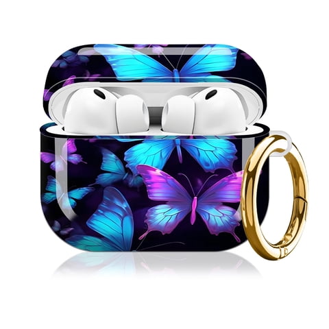 Funda Airpod Kljfhwji Pro 3 (2025) Mariposa Azul