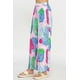 thumbnail image 2 of Saronite Pantalón Ancho Estampado con Espalda Elástica, Color Chicle (para Mujer), 2 of 4