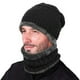 thumbnail image 3 of Conjunto de 2 gorros y bufandas de invierno, gorro de punto de felpa cálido, gorro grueso de punto, bufandas, regalos para hombres y mujeres, 3 of 8
