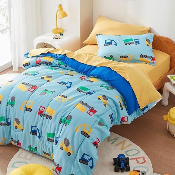 Sleep Zone Kids Twin Bedding Comforter Set Super Cute Soft Kids Bedding 5