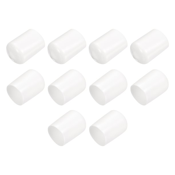 10 piezas de tapas de goma 16mm ID tapa redonda de vinilo protector de rosca de tornillo blanco