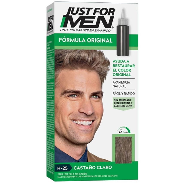 Tinte Just For Men Colorante en Shampoo C -25 Castaño Claro Caja