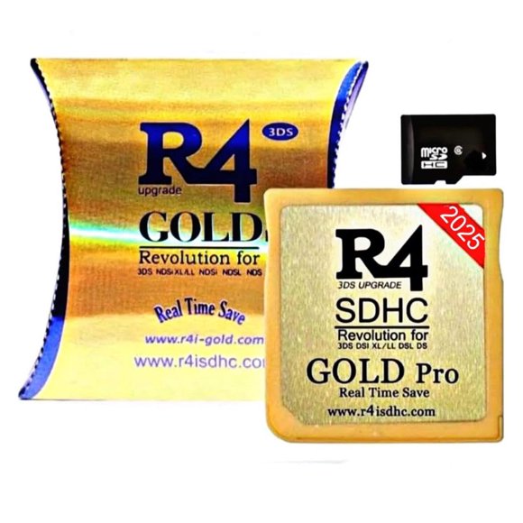 Tarjeta de memoria R4 SDHC Gold Pro de 8 GB con adaptador USB para Nintendo