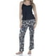 thumbnail image 1 of Pijama De Satín Con Encaje Y Pantalones Floreados, 1 of 3