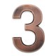 thumbnail image 3 of Se?al De Número De Puerta Autoadhesiva De Plástico De Cobre Número De Dígito Numérico Pegajoso 3, 3 of 5