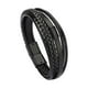 thumbnail image 1 of Pulsera Tejida Trenzada De Cuero De PU Para Hombre, Pulsera, Brazalete, Negro, Metal Negro, 1 of 3