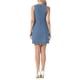 thumbnail image 3 of Vestidos de mezclilla INSPIRE CHIC para mujeres, regreso a clases, con botones, cuello en V, sin mangas, sin cuello, mini vestido de mezclilla con bolsillos XS Azul Claro, 3 of 6