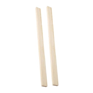 Magideal - 2 Piezas 40 Cm Rodillo De Madera Guías Herramientas De Cocina Fideos Para Espesor Cerámica Arcilla Tira De Madera Pasteles Comedor Medición Tiras 5 Mm