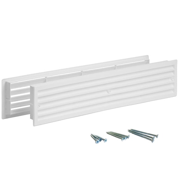 Ventilación interna para puertas interiores, 43 x 7,6 cm, color blanco