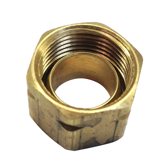 Tuerca de compresión con manguito Uflex Brass #61CA -6