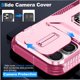 thumbnail image 2 of Funda Armada para iPhone 16 Pro Max con Tapa Deslizante y Soporte Magnético Giratorio Rosa, 2 of 5