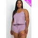 thumbnail image 1 of Conjunto de Top de Tirantes y Shorts en Tejido de Canalé de Talla Grande, 1 of 11