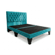 thumbnail image 1 of Cama Europea 2 Plaza Base Dividida Turquesa Lino Capitone, 1 of 2