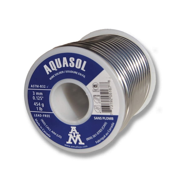 Bobina de 1 kg con rodamiento plateado sin plomo de Plumbing Solder AIM