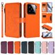 thumbnail image 3 of Funda Cartera Mariposa para [Xiaomi 15] con Soporte y Cremallera Naranja, 3 of 6