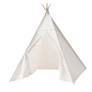 Bothyi - Tipi Para Niños, Sala De Juegos Estable, Casa De Juegos Para Sala De Estar, Dormitorio, Patio Trasero, Bola Blanca De 0,9 M