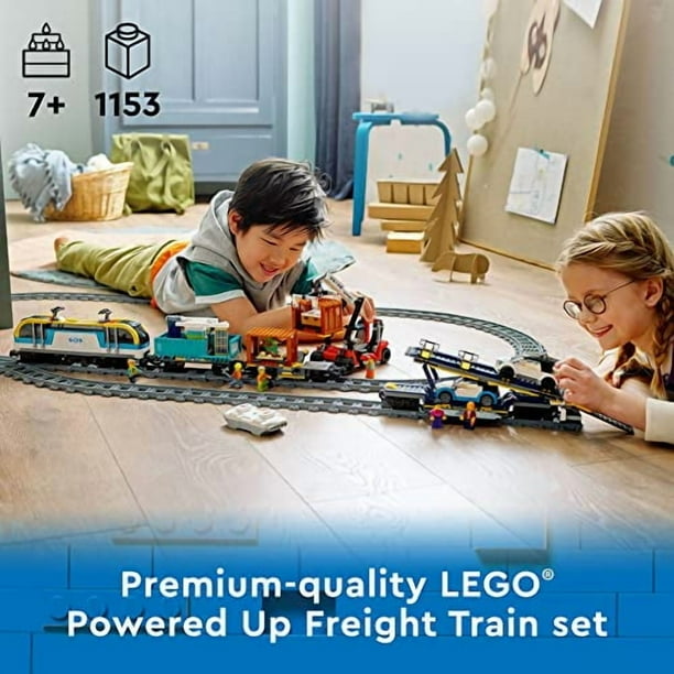 Juego de tren de carga LEGO City, 60336, juguete con control Lider
