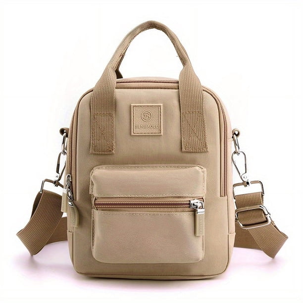Small Handheld Backpack, Nylon Waterproof Durable Lightweight School Backpack, Fashion Travel Commuter Bag