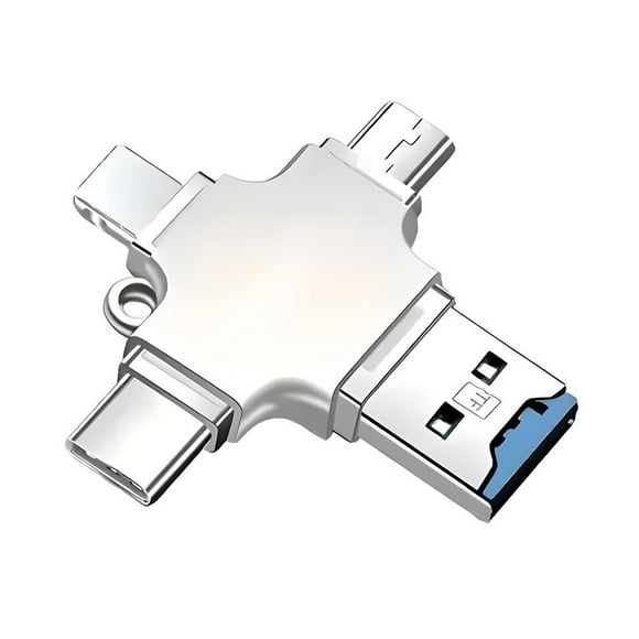 Adaptador 4 En 1 Lector Tarjetas Sd/tf Usb/micro/c/lightning