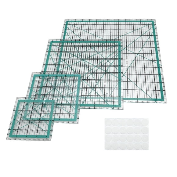 Quilting Rulers LINXIAO, 4 plantillas cuadradas de acolchado en acrílico