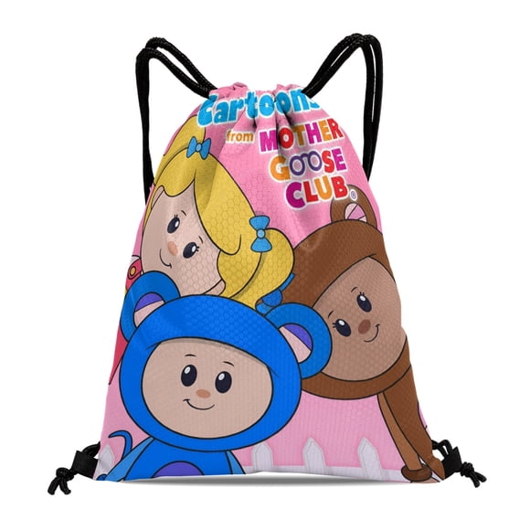 Mother Goose Club Mochila de Cuerdas para Deportes y Gimnasio, Bolsa de Cuerdas Resistente al Agua, Bolsa Cinch, 30×40cm