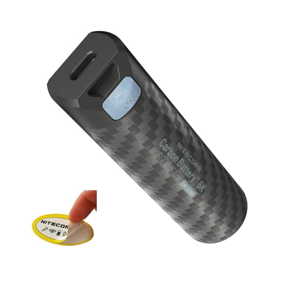 Batería de carbono Power Bank Nitecore de 6 K, USB-C, 6000 mAh