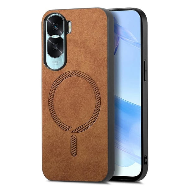 Magnetic Slim Case for Honor X50i with Camera Guard & Anti-Scratch Back Brown