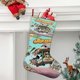 thumbnail image 2 of Jellystone Tema: Calcetines de Navidad, fino lino blanco para colgar en escaleras y chimenea, decoración navideña para el hogar, regalo de Navidad.54cm×38cm, 2 of 5