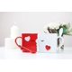 thumbnail image 3 of Set de tazas Blu Devil Kissing Anniversary Wedding Vegan Bone China, 3 of 6