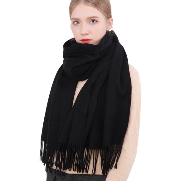 Bufanda RIIQIICHY 203 cm Negra Pashmina Chal Envolvente