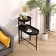 thumbnail image 2 of 2-Tier Black Side Table with Storage Sofa Table for Living Room Metal Frame & Wooden Desk End Table, 2 of 3