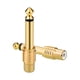 thumbnail image 1 of Adaptador RCA a 1/4, 2 piezas. Adaptadores de audio RCA hembra a 6,35 mm (1/4 pulgada) macho mono TS de cobre chapado en oro., 1 of 7