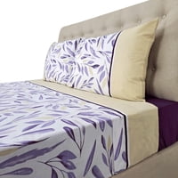 Chantilly - Sabanas 144H Estampadas Flores De Invierno Moradas King