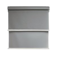 Guiza - Cortina Roller Blackout 2 Paño 100X200 Doble Con Visillo Y Cenefa