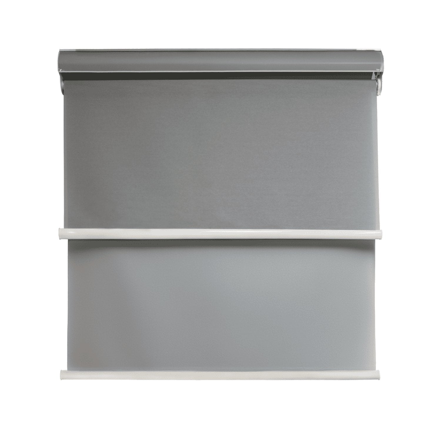 Guiza - Cortina Roller Blackout 2 Paño 100x200 Doble Con Visillo Y Cenefa