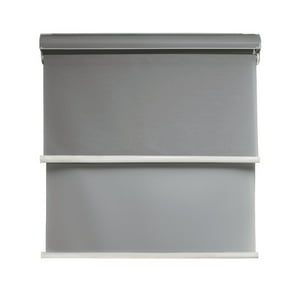 Guiza - Cortina Roller Blackout 2 Paño 140X200 Doble Con Visillo Y Cenefa