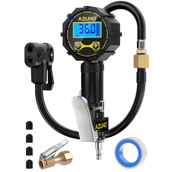 Inflador de neumáticos con manómetro AZUNO 200 psi para bicicleta
