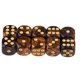 thumbnail image 1 of Dados De Juego De 6 Lados Dados De 16 Mm Para Juegos De Mesa Y Ense?anza De Matemáticas Negro + Dorado, 1 of 5