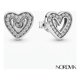 thumbnail image 3 of Aros Corazón Circonita Pavé Plata 925 Pegados Nordvik Regalo Plateado, 3 of 5